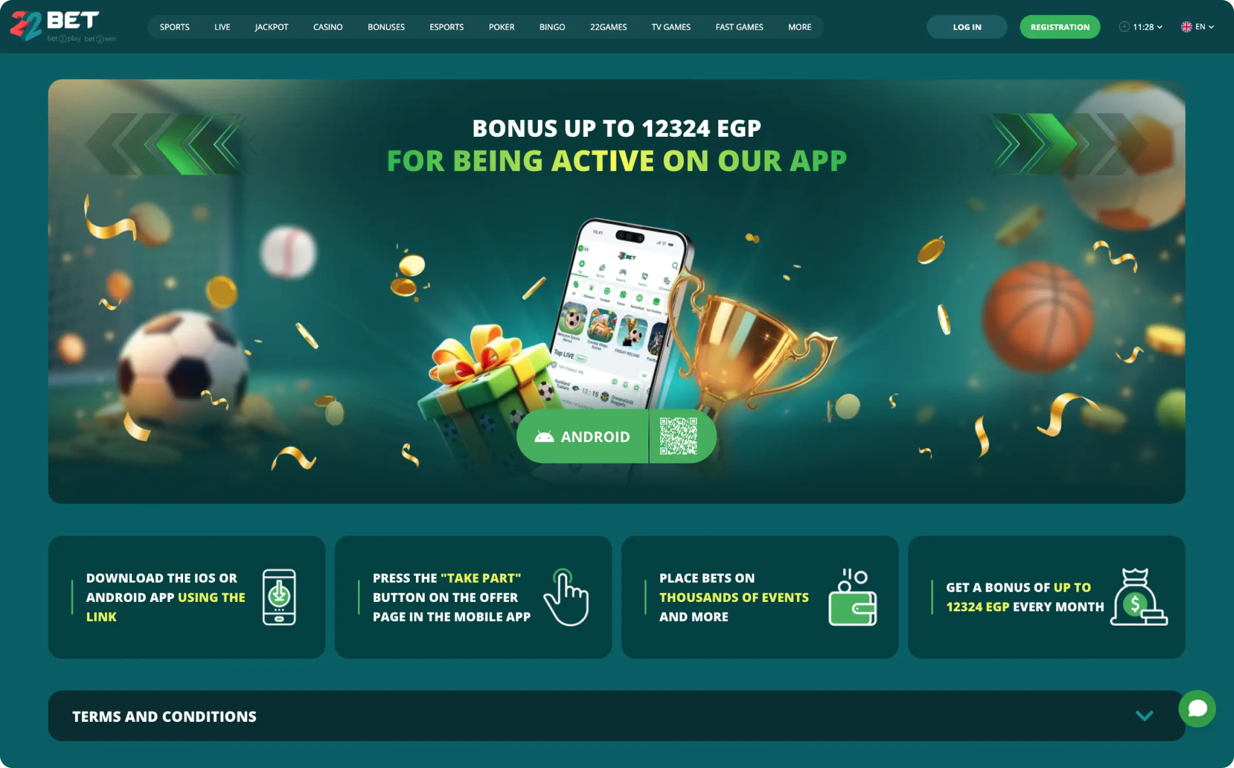 22Bet Laden Sie die Mobile App Herunter